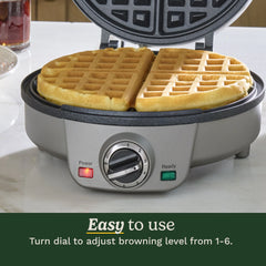 4 Slice Belgian Waffle Maker - Round