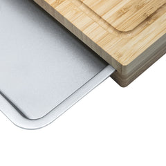 Bamboo Cutting Board with Slide Out Tray