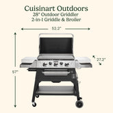 28" Outdoor Griddler™ - 2-in-1 Griddle & Broiler