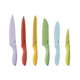 12 Piece Ceramic Coated Color Knife Set with Blade Guards