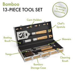 13 Piece Bamboo Tool Set