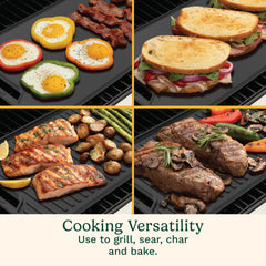 Reversable 2-in-1 Cast Iron Grill/Griddle Plate