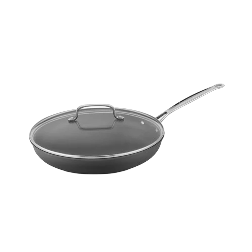 Chef's Classic™ 12" Nonstick Hard Anodized Skillet with Glass Cover