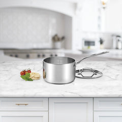Custom-Clad 5-Ply 3 Qt. Saucepan with Cover
