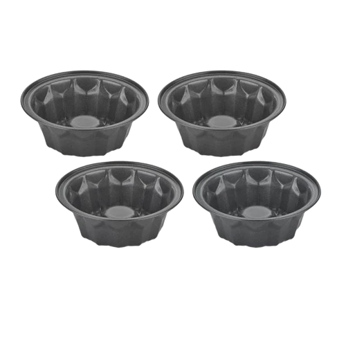 4-pc 4.5" Mini Fluted Cake Pan Set
