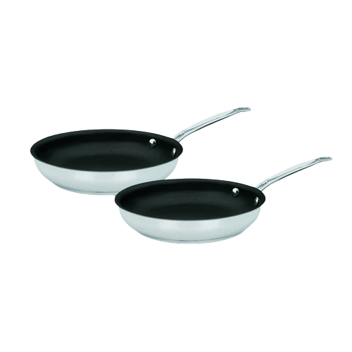 Chef's Classic™ Stainless Set of 2 Non-Stick Skillets (9" Skillet & 11" Skillet)