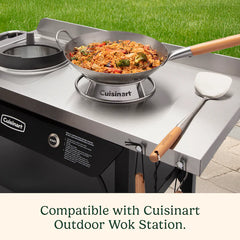 12" Carbon Steel Hammered Wok (Round)