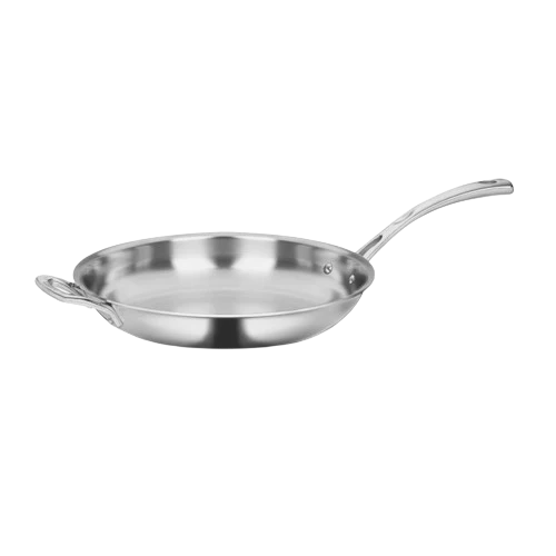 French Classic Tri-Ply Stainless Cookware 12" Frying Pan with Helper Handle