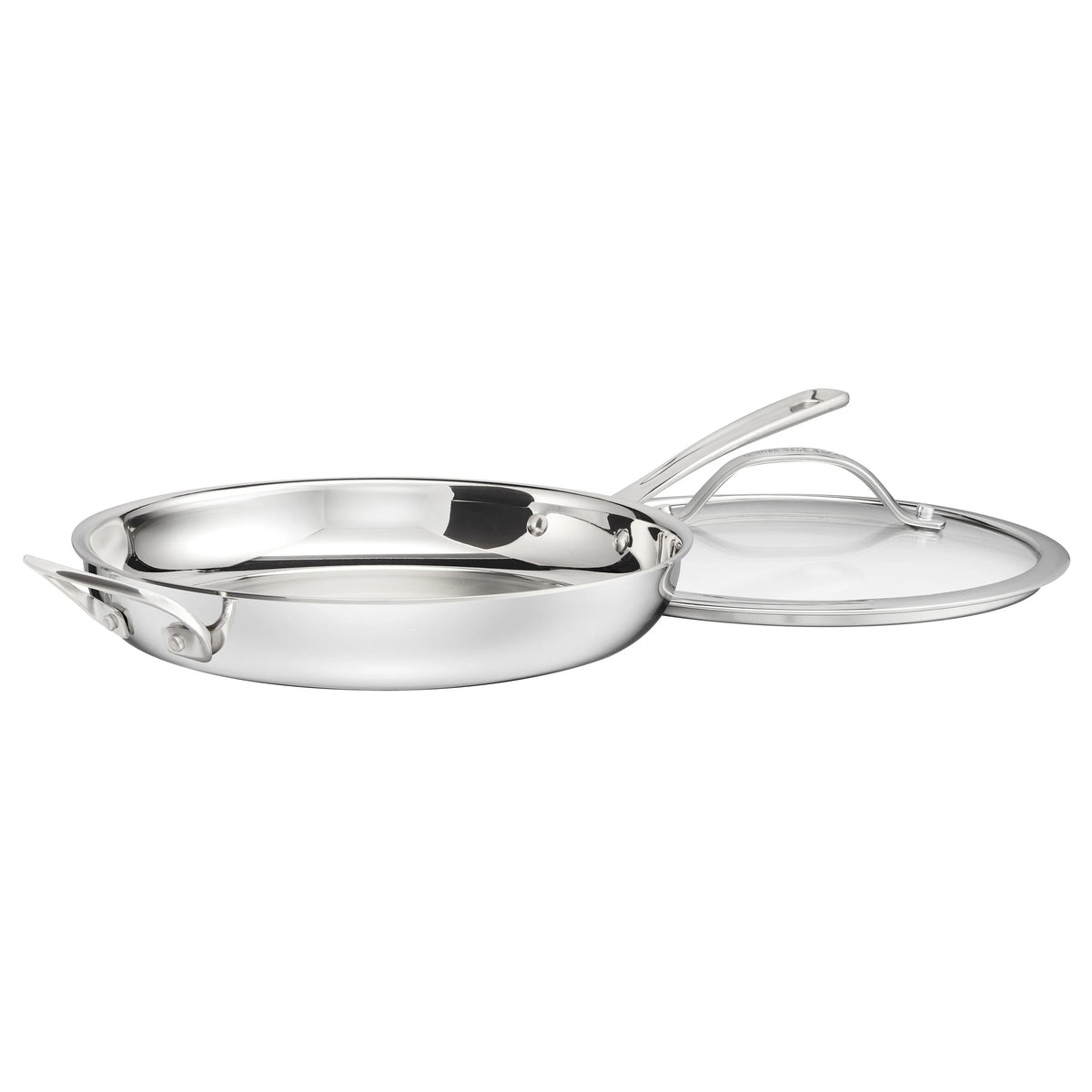 PureClad™ Triple-Ply 12" Stainless Steel Skillet with Helper Handle and Cover
