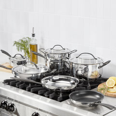 Radiant Pro Stainless with Brushed Titanium Finish 11-Pc Set