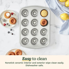 Chef's Classic™ Non-Stick 12-Cup Mini Fluted Cake Pan