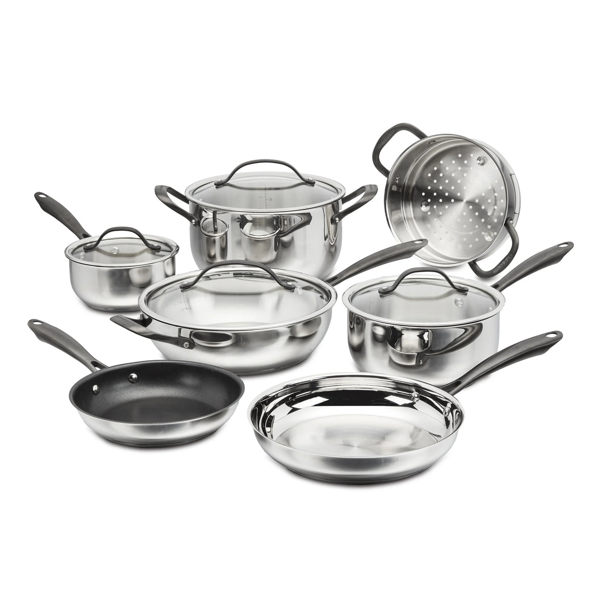 Radiant Pro Stainless with Brushed Titanium Finish 11-Pc Set