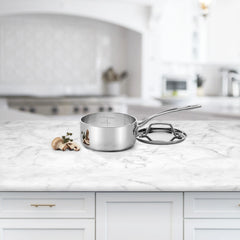 Custom-Clad 5-Ply 1 Qt. Saucepan with Cover