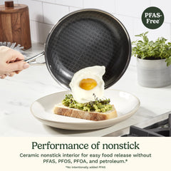 FusionElite+™ Nonstick Tri-Ply Stainless Steel  12" Skillet w/Helper