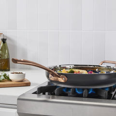 Matte Black Elegance 12” Skillet w Helper Handle