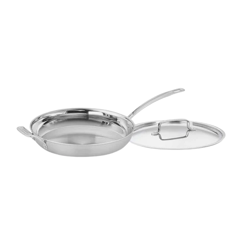 MultiClad Pro Triple Ply Stainless Cookware 12" Skillet with Helper Handle & Cover