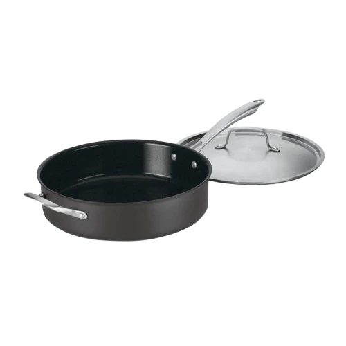 GreenGourmet® Hard Anodized Nonstick Eco-Friendly 5.5 Quart Sauté Pan with Helper Handle & Cover