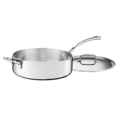 French Classic Tri-Ply Stainless 5.5 Qt. Sauté Pan with Helper Handle and Cover