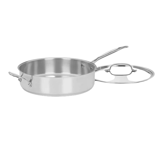 Chef's Classic™ Stainless 5.5 Quart Sauté Pan with Helper Handle & Cover